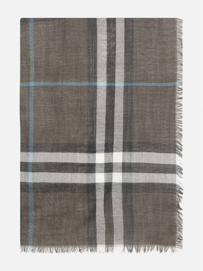 Check Wool Scarf Brown - BURBERRY - BALAAN 2