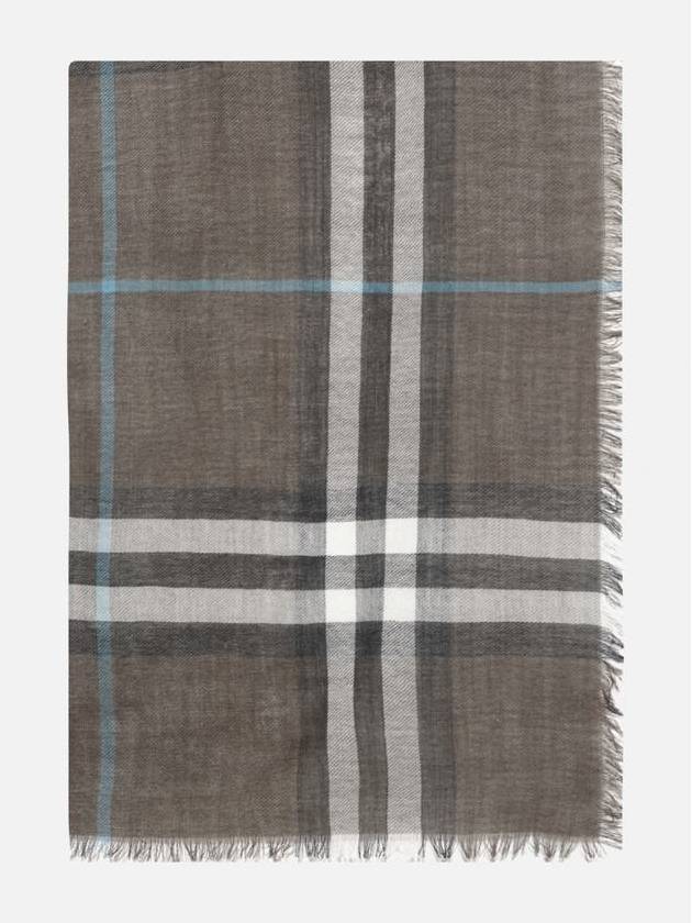 Check Wool Scarf Brown - BURBERRY - BALAAN 4