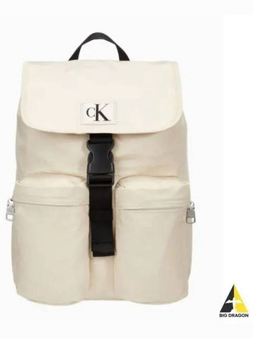 JEANS Women s Pink Beige CKJ City Nylon Two Pocket Flap Wrap Backpack DH3615 GTR - CALVIN KLEIN - BALAAN 1