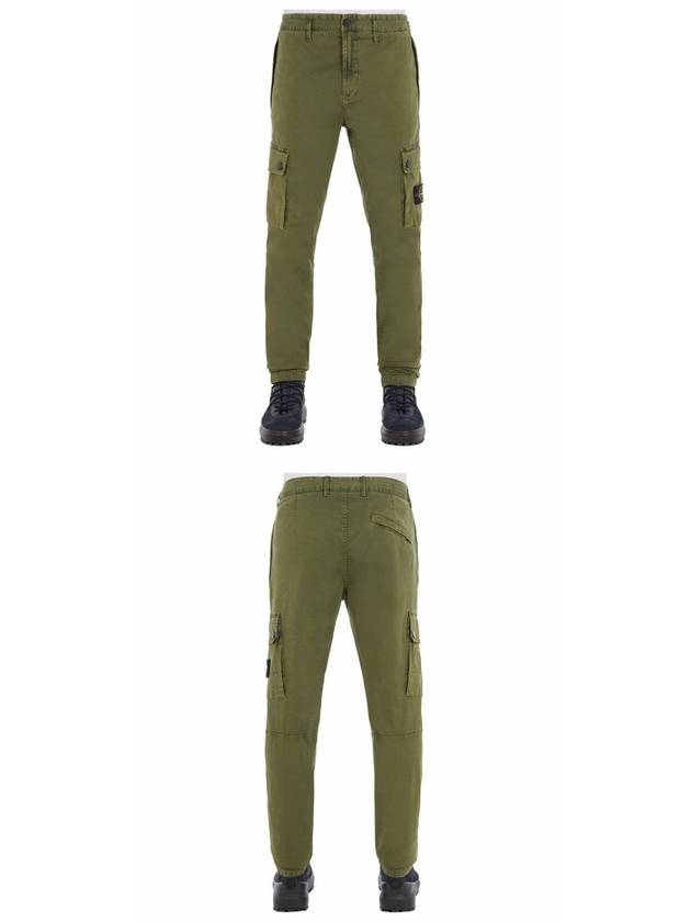 Wappen Patch Slim Fit Straight Pants Green - STONE ISLAND - BALAAN 5