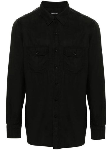 Tom Ford Fluid Twill Military Fit Shirt Clothing - TOM FORD - BALAAN 1