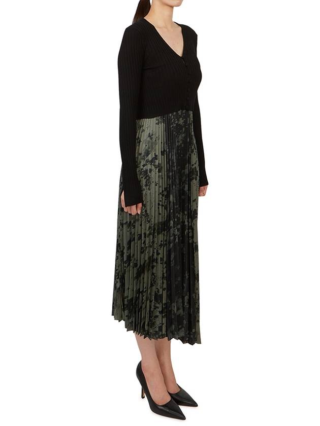 Women's Leo and Kia Long Dress Black Khaki - ALLSAINTS - BALAAN 5