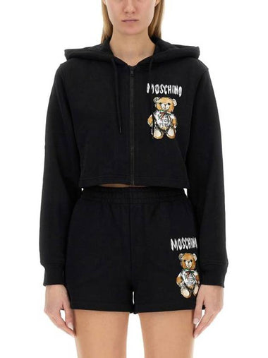 Hooded Sweatshirt 17060528 1555 BLACK - MOSCHINO - BALAAN 1