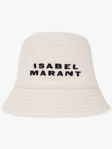 Isabel Marant Bucket Hat With Logo, Women's, Cream - ISABEL MARANT - BALAAN 1