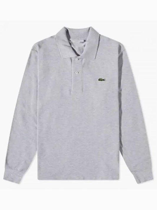 Classic Fit Long Sleeve Polo Shirt Grey - LACOSTE - BALAAN 2