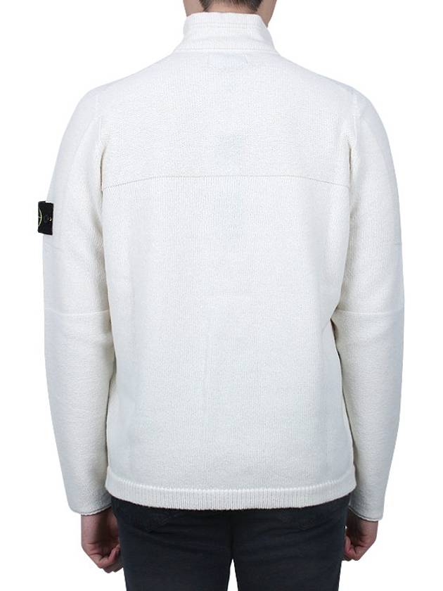 Wappen Patch Lambswool Half-Zip Knit Top White - STONE ISLAND - BALAAN 5