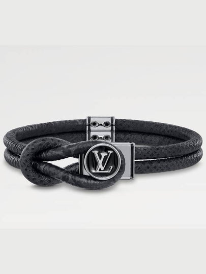 Loop It Monogram Bracelet Silver Black - LOUIS VUITTON - BALAAN 2