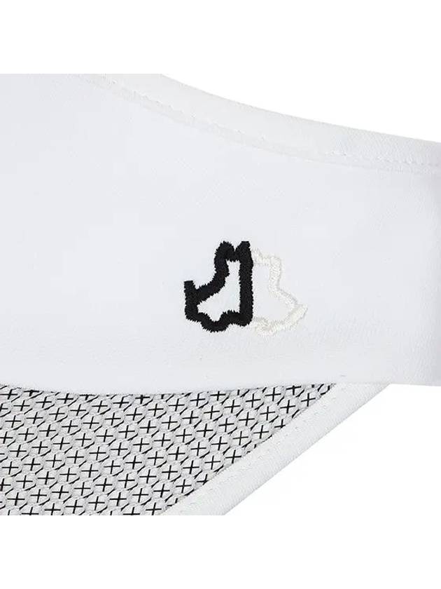 Ribbon Decorated Visor 8733LZSPWHITE - BLACK&WHITE - BALAAN 4