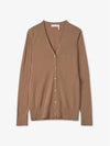 Women s V neck wool cardigan brown - CHLOE - BALAAN 2