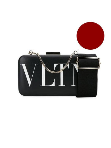 Women's VLTN Logo Cross Bag Black - VALENTINO - BALAAN 1