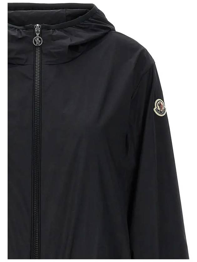 Fegeo Logo Patch Zip Up Hoodie Black - MONCLER - BALAAN 5