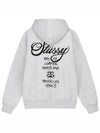 World Tour Zip Up Hoodie Ash Header - STUSSY - BALAAN 3