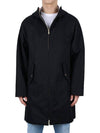 Waterproof Cotton Twill T-Dart Hooded Jacket Navy - THOM BROWNE - BALAAN 2