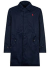 Pony Embroidery Cotton Trench Coat Collection Navy - POLO RALPH LAUREN - BALAAN.