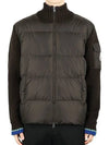 Zip up wool padded cardigan dark brown - MONCLER - BALAAN 3