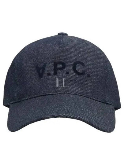 VPC Velvet Logo Denim Ball Cap Blue - A.P.C. - BALAAN 2