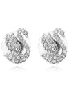 Iconic Swan Stud Earrings Silver - SWAROVSKI - BALAAN 2