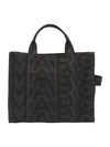 Women's Outline Medium Monogram Tote Bag Black - MARC JACOBS - BALAAN 1