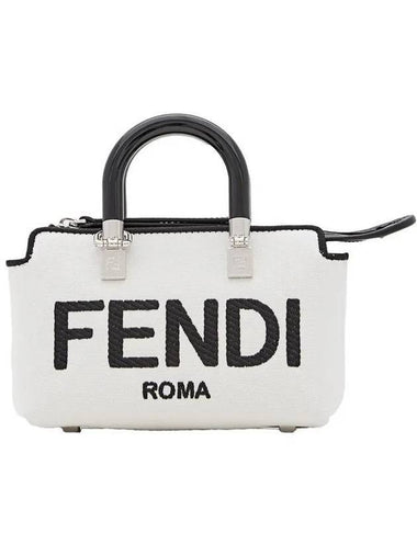 By The Way Small Canvas Tote Bag White - FENDI - BALAAN 1