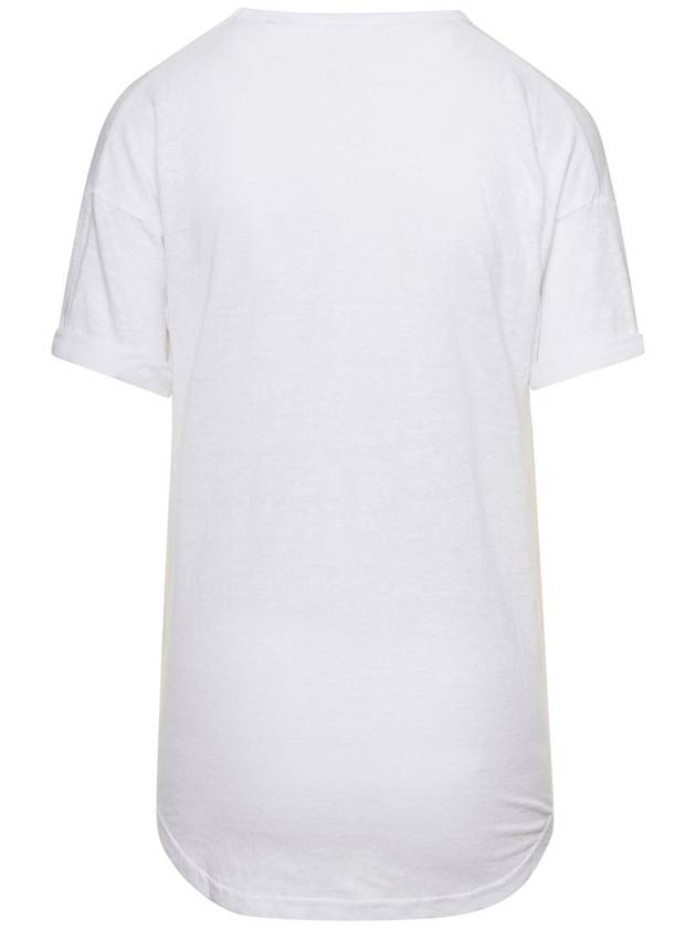 Koldi Linen Short Sleeve T-Shirt White - ISABEL MARANT ETOILE - BALAAN 3