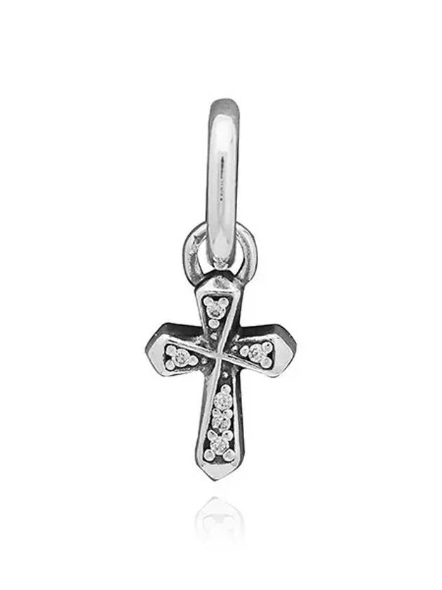 ME Sparkling Cross Mini Dangle Silver Charm Silver - PANDORA - BALAAN 3