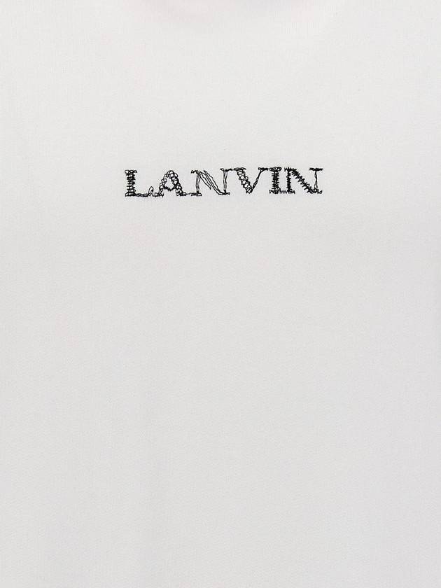 Lanvin Logo Embroidery Hoodie - LANVIN - BALAAN 4