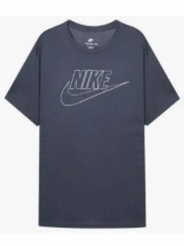 Sportswear Logo Print Club Short Sleeve T-Shirt Grey - NIKE - BALAAN 2