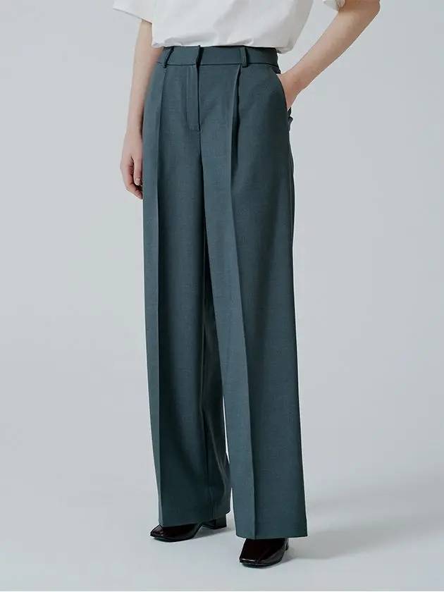 Onetuck semiwide pants gray - PINBLACK - BALAAN 3