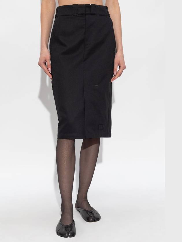 Maison Margiela Skirt With Pleat, Women's, Black - MAISON MARGIELA - BALAAN 3