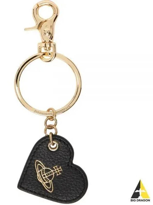 Grain Leather Heart Keyring Black - VIVIENNE WESTWOOD - BALAAN 2