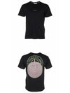 Tricromia Three Print Cotton Jersey T-Shirt Navy - STONE ISLAND - BALAAN 5