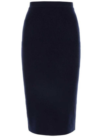 Light cashmere H line skirt navy - BOTTEGA VENETA - BALAAN 1