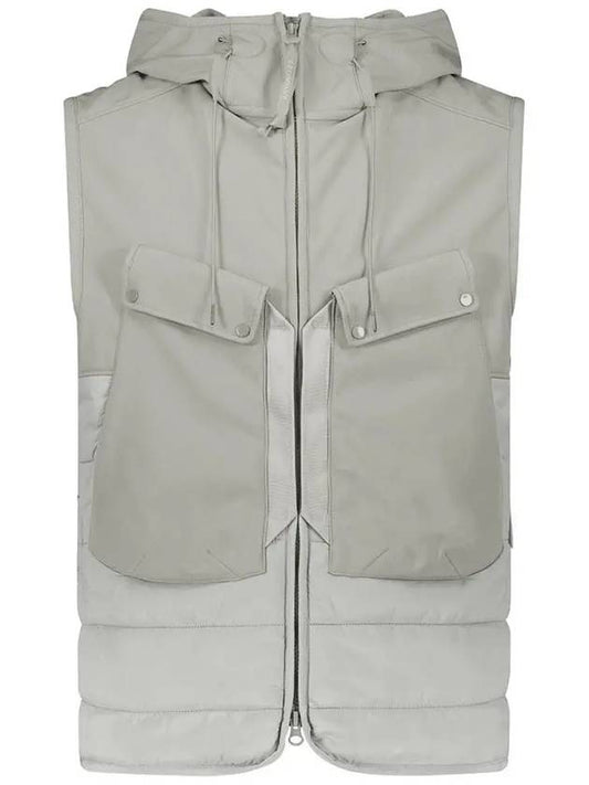 Shell R Mix Goggle Hooded Padded Vest Sage - CP COMPANY - BALAAN 2