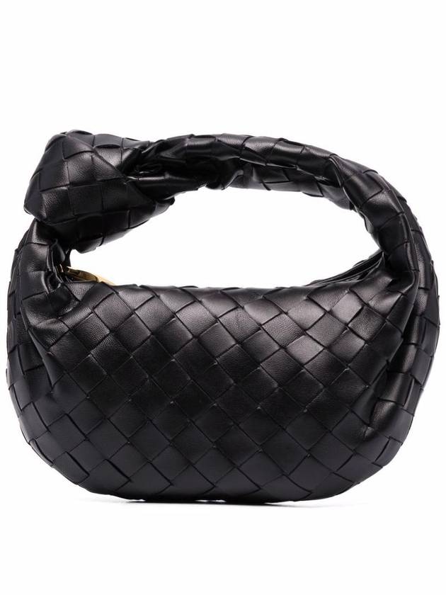 Jodie Intrecciato Small Tote Bag Black - BOTTEGA VENETA - BALAAN 2