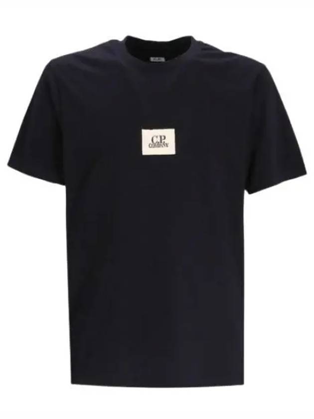 30/1 Jersey Logo Short Sleeve T-Shirt Navy - CP COMPANY - BALAAN 2