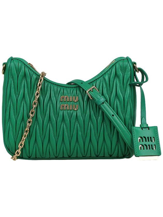 Matelasse Nappa Leather Shoulder Bag Green - MIU MIU - BALAAN 2