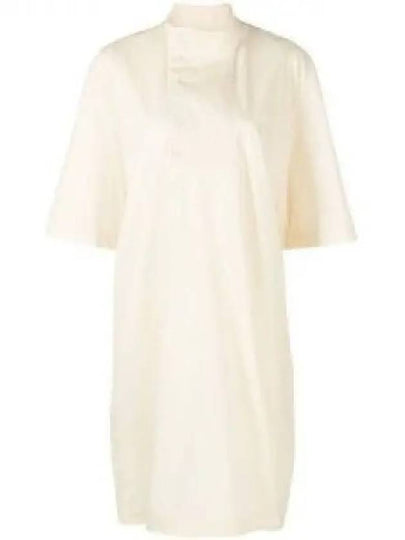 Cotton High Neck Short Dress Ivory - LEMAIRE - BALAAN 2