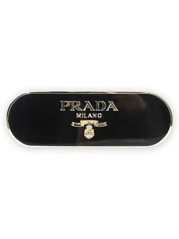 Round Metal Hair Clip Black - PRADA - BALAAN 3