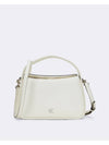 JEANS Women s Ivory CKJ Metal Monogram Mini Cross Bag DH3714 YBI - CALVIN KLEIN - BALAAN 1