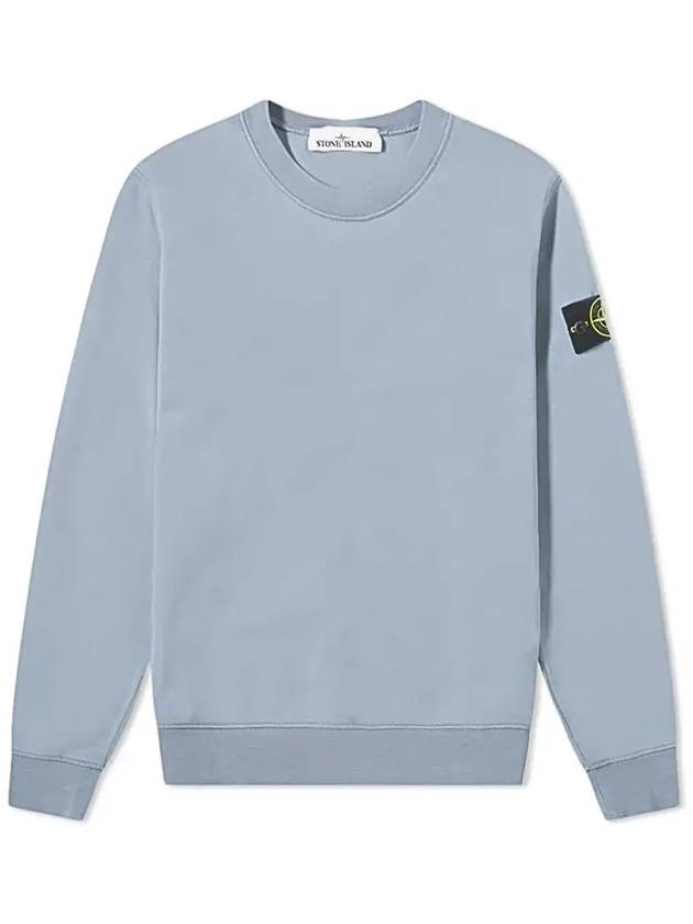 741563051 V0046 Wappen Patch Sweatshirt Blue Gray Men's Sweatshirt TLS - STONE ISLAND - BALAAN.