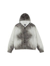 Runway Spray Damaged Hooded Knit Cardigan Grey - ULKIN - BALAAN 2