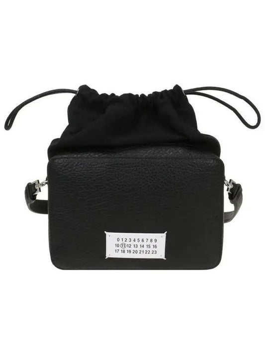 Logo Patch Leather Bucket Cross Bag Black - MAISON MARGIELA - BALAAN 2