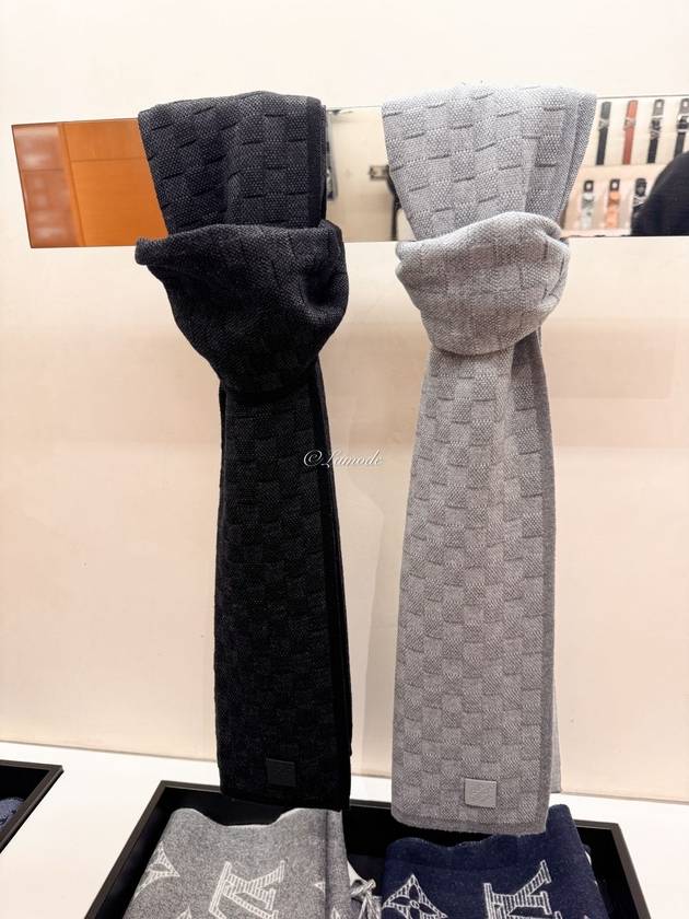 Neo Petit Damier Scarf Dark Grey - LOUIS VUITTON - BALAAN 2