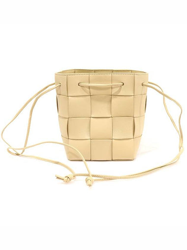 680218 Porridge Intrecciato Weaving Small Cassette Crossbody Bucket Crossbag - BOTTEGA VENETA - BALAAN 1