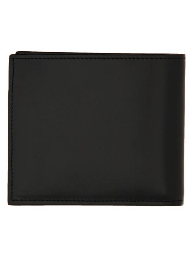 Cassandre East West Monogram Smooth Leather Wallet Black - SAINT LAURENT - BALAAN 3