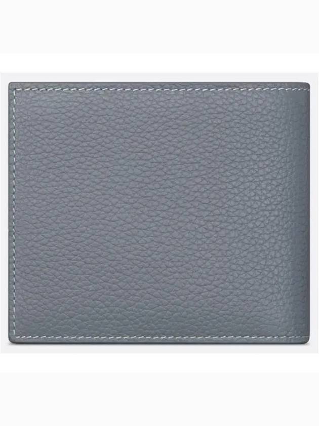 Grain Leather Signature Half Wallet Deep Grey - DIOR - BALAAN 3