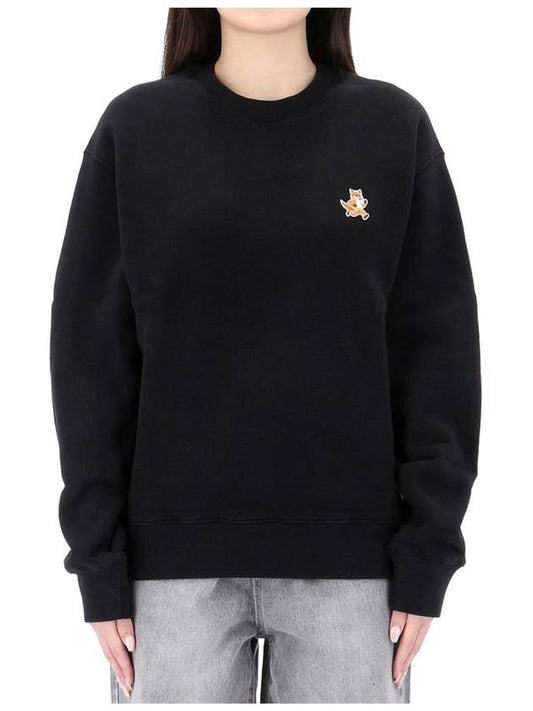 Speedy Fox Patch Comfort Sweatshirt MM00313KM0307 BLACK - MAISON KITSUNE - BALAAN 2