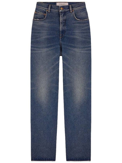 Women's Washed Wide Cotton Kim Jeans Blue - GOLDEN GOOSE - BALAAN 2