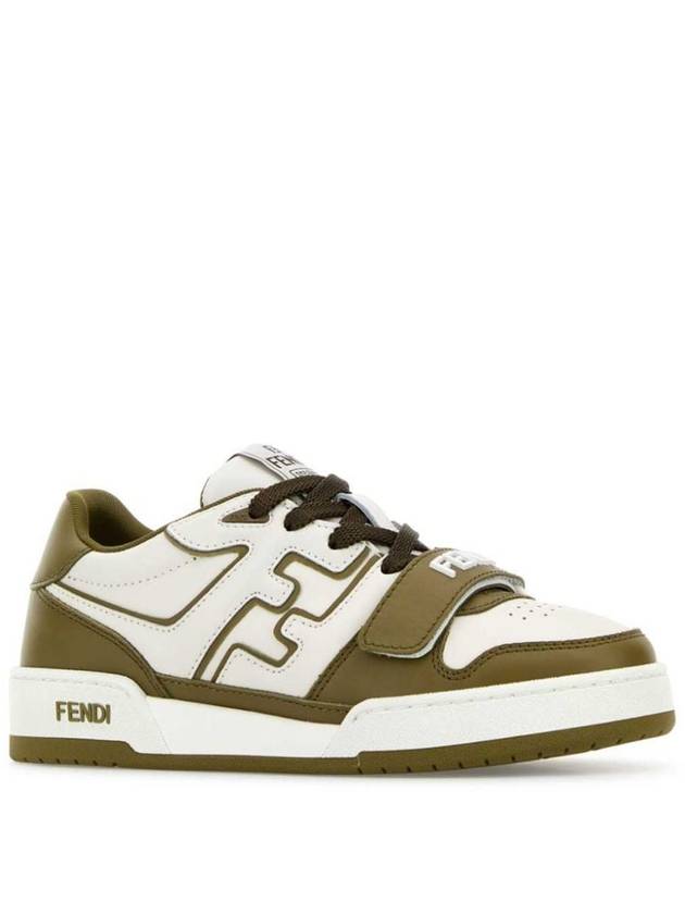 Women's Match Logo Lettering Low Top Sneakers Green - FENDI - BALAAN 3