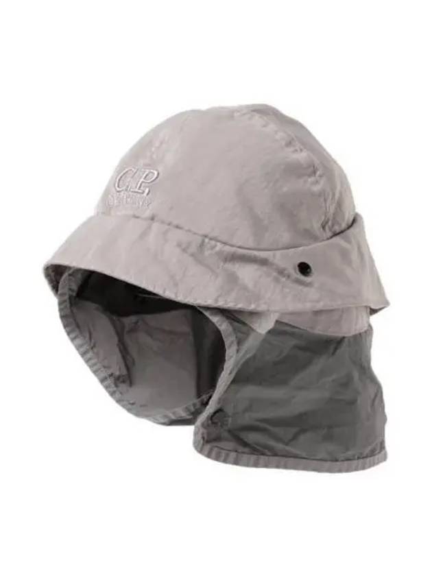 Embroidered Logo Earflap Bucket Hat Grey - CP COMPANY - BALAAN 2